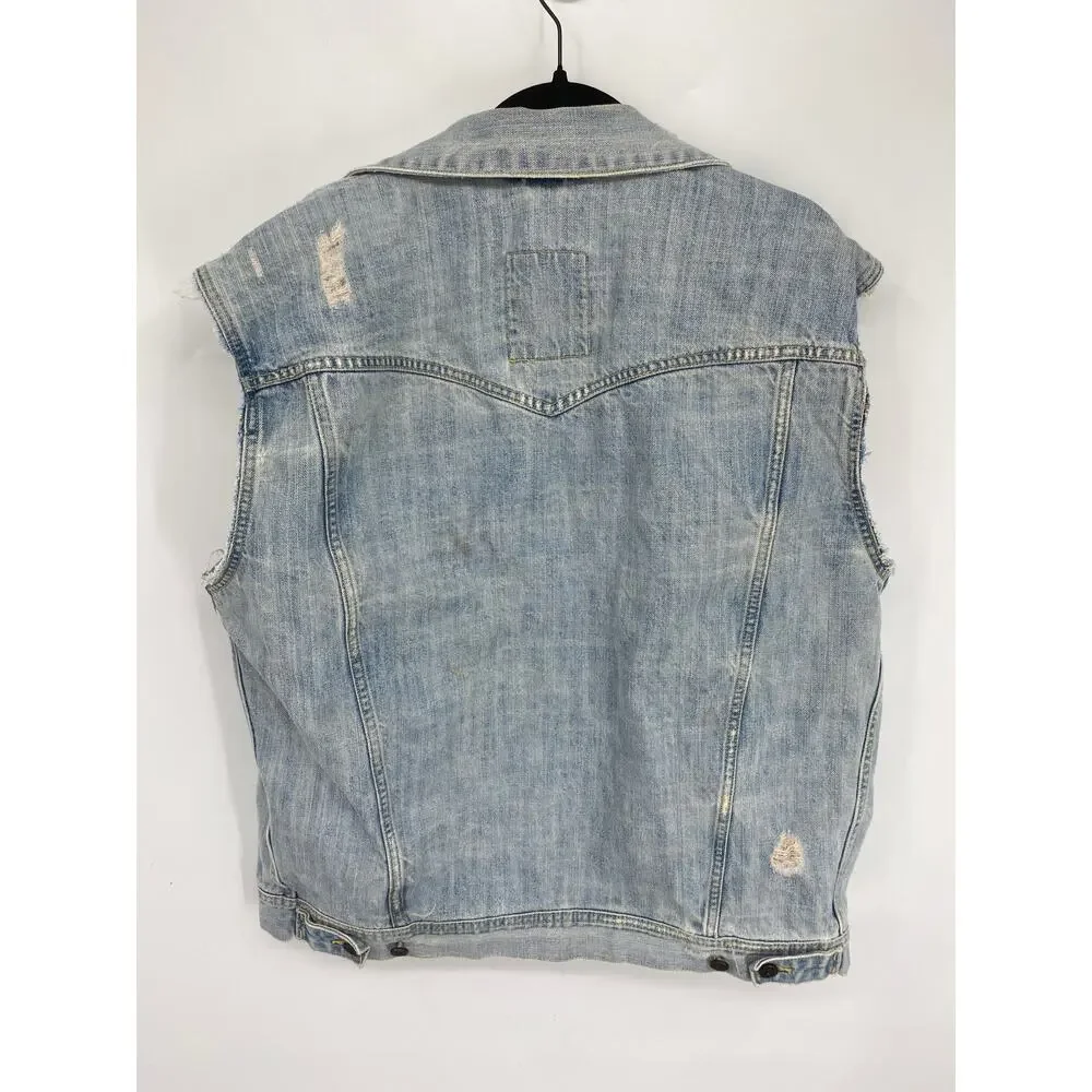 Vintage old navy women XL denim patchwork vest - Picture 7 of 7
